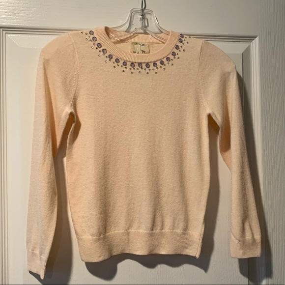 J. Crew Other - J CREW GIRLS SWEATER PINK WITH BEADING SIZE 8 NWT!